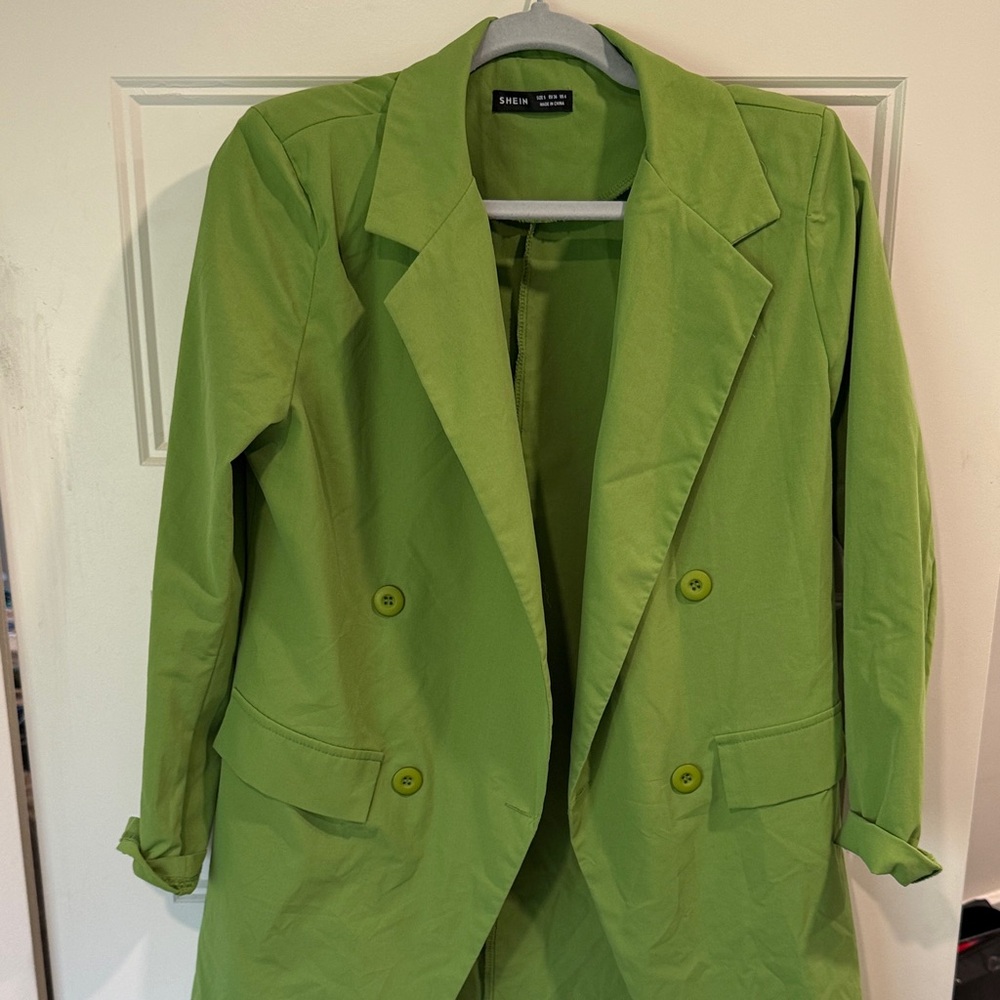 SHEIN Lime Green Blazer Jacket